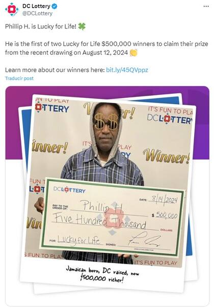 El pasado 14 de agosto cobró su primer premio de US$500 mil y así lo celebraron en las redes sociales