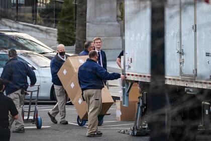 El pasado 14 de enero, empleados de la empresa de mudanzas comenzaron el operativo en la histórica residencia de Av. Pensilvania 1600, Washington.