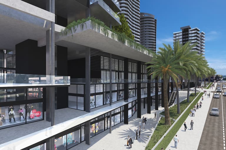 El paseo comercial tendrá su acceso desde la avenida Juan B Justo