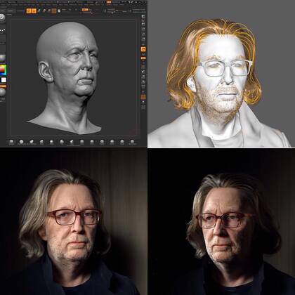 El paso a paso en el retrato de Eric Clapton