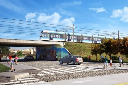 El paso bajo nivel del ferrocarril Roca a metros del Puente Bosch