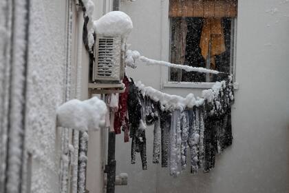 El paso de la tormenta de nieve Filomena por Madrid.