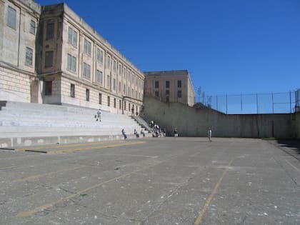 El patio de Alcatraz, que funciona como museo