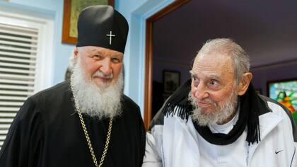 El patriarca ortodoxo con Fidel Castro