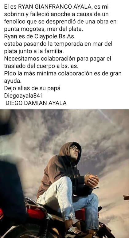 El pedido de la familia de la víctima en Mar del Plata.