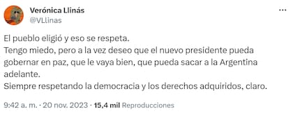 El pedido de Verónica Llinás