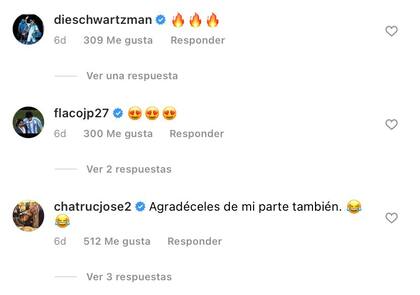 El Peque y Chatruc también lo alentaron