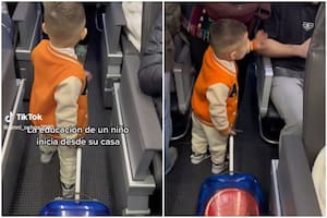 Un niño se subió a un avión y tuvo una actitud que sorprendió a todos los pasajeros