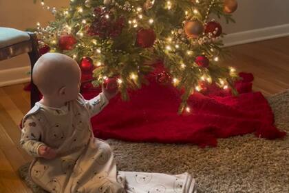 El pequeño feliz con su nuevo nombre se prepara para la Navidad. (TikTok ispymolly)