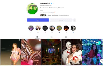 El perfil de Instagram de Anna Chiara con más de 80 mil seguidores