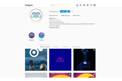 El perfil de Instagram de la compañía brasileña Metaverso; ahí no pasó nada