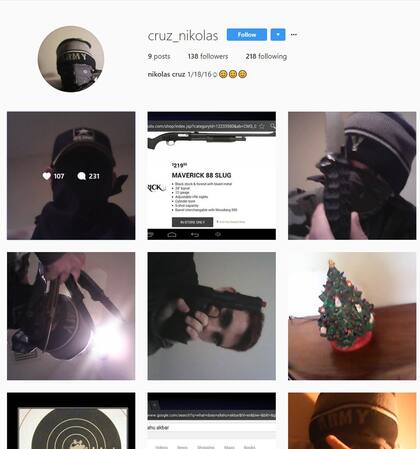 El perfil de Instagram del joven ya no figura en la red social