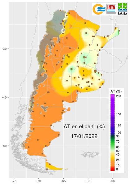 el perfil del suelo al 17 de enero de 2022