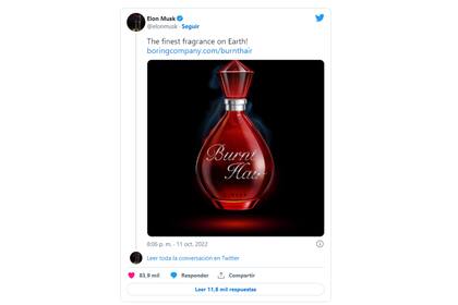 El perfume promocionado por Elon Musk