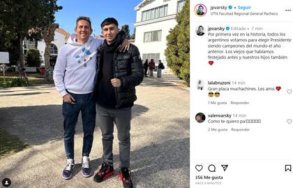 El periodista incluyó un guiño mundialista en su publicación