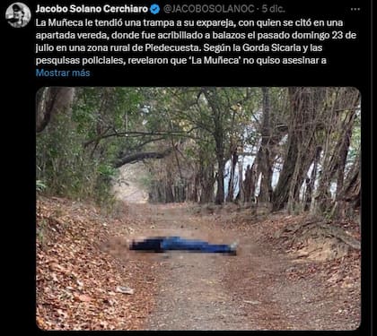 El periodista Jacobo Solano Cerchiaro hizo una investigación del caso de "La Muñeca"