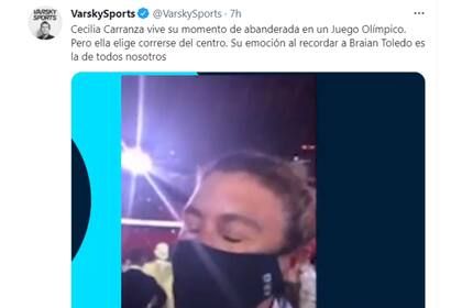 El periodista  Juan Pablo Varsky destacó el gesto de Cecilia, la abandera de la delegación argentina, al recordar a Toledo