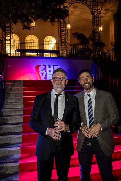 El periodista Luis Novaresio y Braulio Bauab