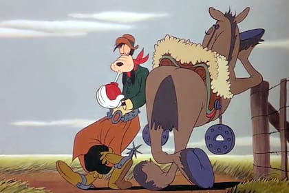 El personaje de Disney, Goofy, toma mate en las pampas