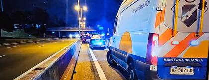 El personal del SAME acudió a la zona del accidente.