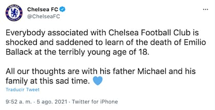 El pésame del Chelsea