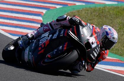 El piloto Aleix Espargaro, en el Gran Premio de Termas de Rio Hondo, a fines de marzo