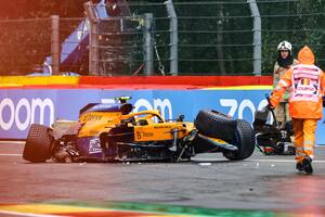 El impresionante choque de Lando Norris en la Fórmula 1 y la indignación de Vettel