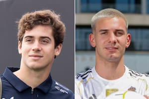 El piloto de Fórmula 1 Franco Colapinto y el jugador de Real Madrid Franco Mastantuono, ambos argentinos