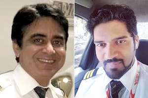 El piloto y el copiloto del vuelo 171 de Air India.