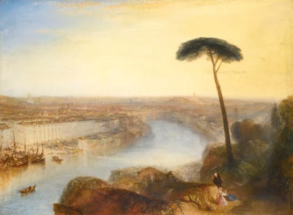 El pintor británico J. M. W. Turner decidió colocar un pino en su obra Roma desde el Aventino