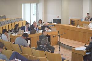 El pintor Gastón Zárate, durante su declaración en el juicio por el homicidio de Nora Dalmasso, en los tribunales de Río Cuarto