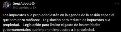 El plan fiscal de Abbott: el gobernador impulsa una propuesta para reducir impuestos inmobiliarios y limitar gasto de distritos escolares