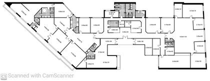 El plano de cómo está distribuida la propiedad en el primer piso