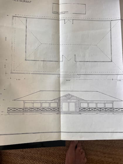 El plano de la agencia construida en Dotto Beach en tiempo rècord.