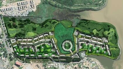 El plano del desarrollo urbanístico en la ex-Ciudad Deportiva de Boca