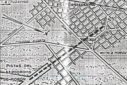 El plano del siniestro que apareción en el diario La Nación