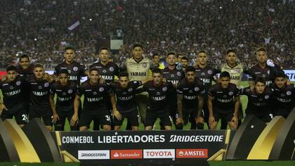 El plantel de Lanús, en la final de la Copa