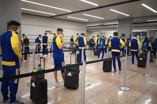 Boca llegó a Medellín: la probable formación para enfrentar a DIM por la Copa