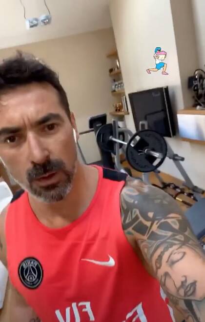 El Pocho Lavezzi subió un video durante su entrenamiento. Crédito: Instagram