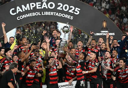 El poderoso Flamengo, campeón de la Copa Libertadores 2025. (Photo by Luis ACOSTA / AFP)