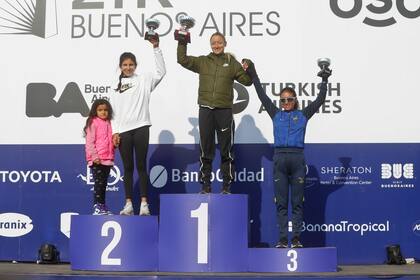 El podio de atletas sudamericanas