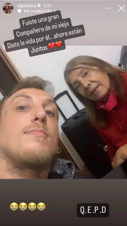 El Polaco lamentó la muerte de la pareja de su papá (Foto: captura/Instagram@elpolaco)