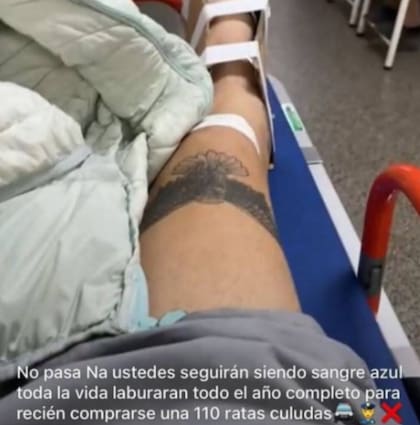El polémico mensaje del joven desde el hospital