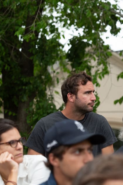 El polista Martín Tassara, en una de las tribunas principales.