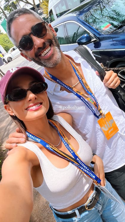 El Pollo Álvarez y Tefi Russo mostraron la intimidad del Gran Premio de Brasil