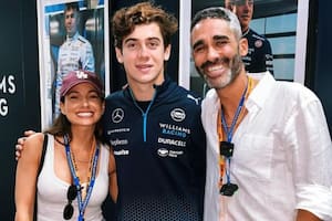 Pollo Álvarez y Tefi Russo mostraron la intimidad del box de Williams con Colapinto en Brasil