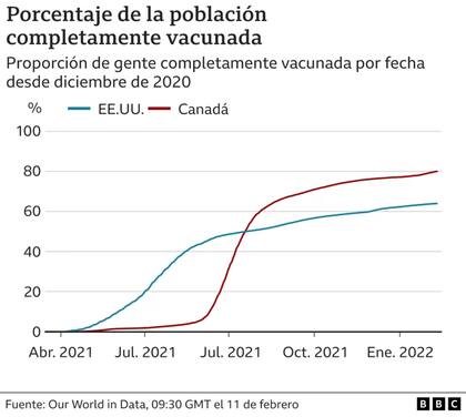 El porcentaje de vacunación