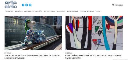 El portal de artealdia.com apuesta a la variedad de formatos, contenidos y disciplinas para hacer más visible la producción de artistas, galerías, curadores e instituciones de la región