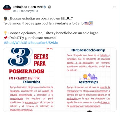 El post de la Embajada de EE.UU. fue hecho el 24 de mayo, un día después de que una jueza bloqueara la orden de Trump contra Harvard