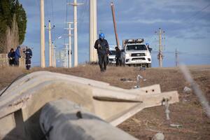 El poste de hormigón caído que dejó sin luz a 133 mil personas en Río Galegos, Santa Cruz
